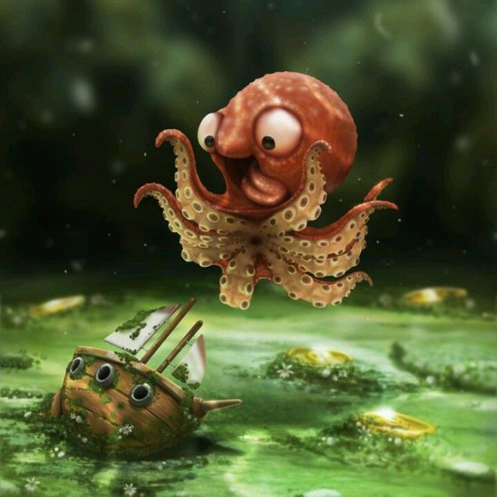 Cute little kraken